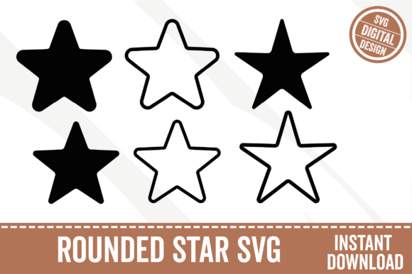 Download Rounded Star SVG Star Outline Clipart - Outline Collection